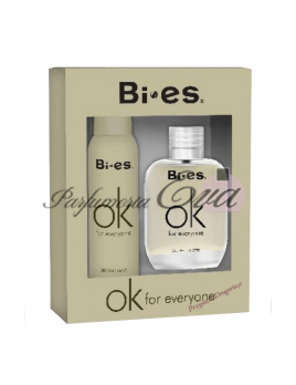 Bi-es OK for Everyone SET: Toaletná voda 100ml + Deodorant 150ml (Alternatíva vône Calvin Klein One)