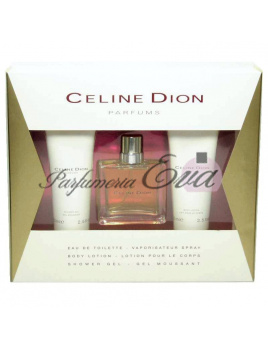 Celine Dion SET: Toaletná voda 50ml + Telové mlieko 75ml + Sprchovací gél 75ml