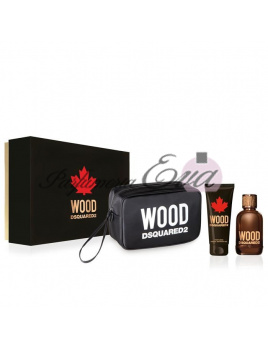 Dsquared2 Wood Pour Homme SET: Toaletná voda 100ml + Sprchovací gél 100ml + Kozmetická taška