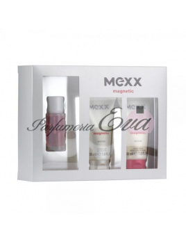 Mexx Magnetic Woman, Edt 15ml + 50ml sprchový gel + 50ml tělové mléko