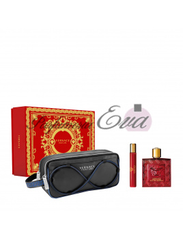 Versace Eros Flame SET: Parfumovaná voda 100ml + Parfumovaná voda 10ml + Kozmetická taška