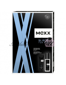 Mexx Black For Him SET: Deospray v skle 75ml + Sprchový gél 50ml