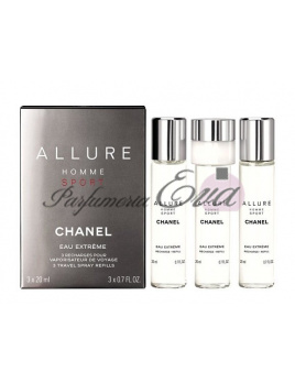 Chanel Allure Homme Sport Eau Extreme, Parfumovaná voda 3x20ml - náplně
