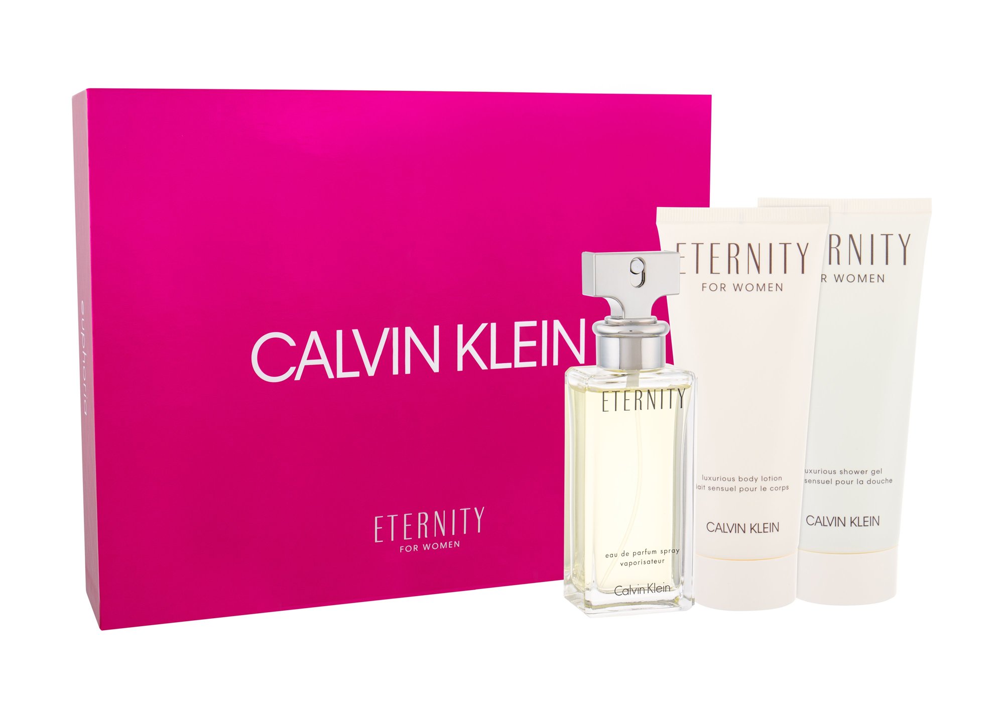 Calvin Klein Eternity, parfumovaná voda 50 ml + telové mlieko 100 ml + sprchovací gél 100 ml