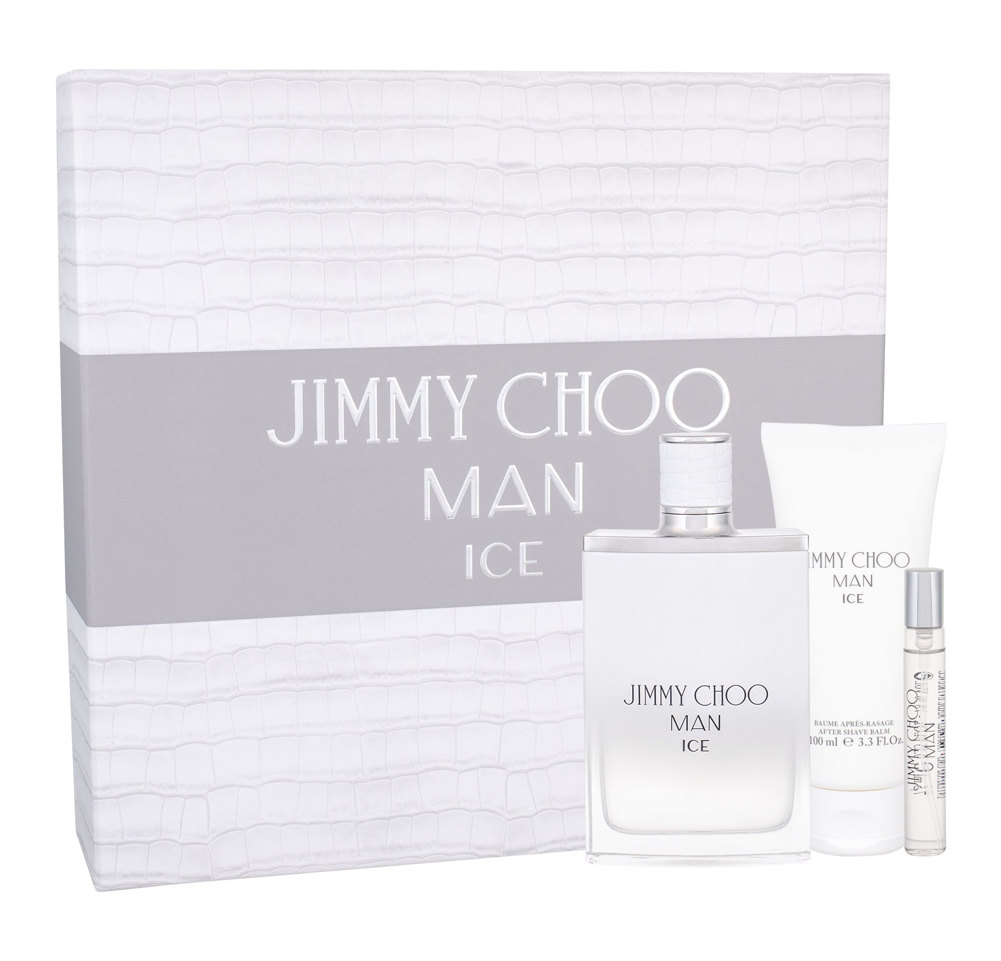 Jimmy Choo Jimmy Choo Man Ice, toaletná voda 100 ml + balzam po holení 100 ml + toaletná voda 7,5 ml