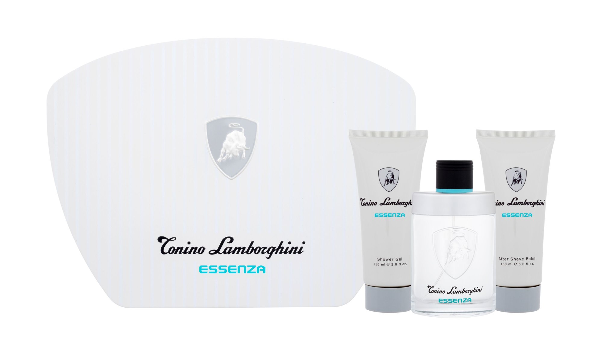 Lamborghini Essenza, toaletná voda 125 ml + balzam po holení 150 ml + sprchovací gél 150 ml