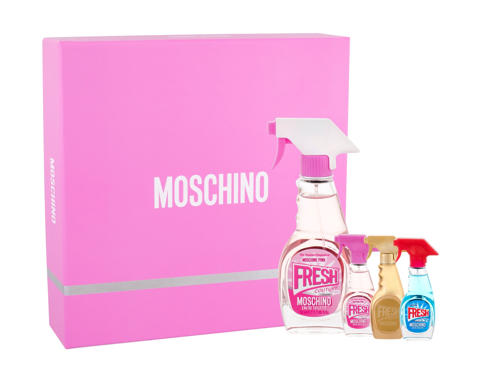 Moschino Fresh Couture Pink, toaletná voda 50 ml+ toaletná voda 5 ml + toaletná voda Fresh Couture 5 ml + parfumovaná voda Fresh Couture Gold 5 ml